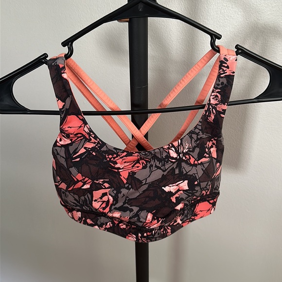 Lululemon Pink/Patterned sports Bra - Picture 1 of 5